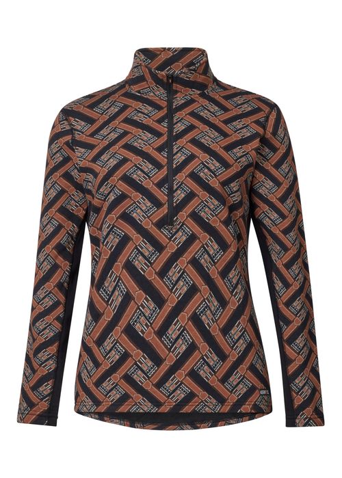 Kerrits Women's Plush Printed Fleece Half Zip - Buckle Up