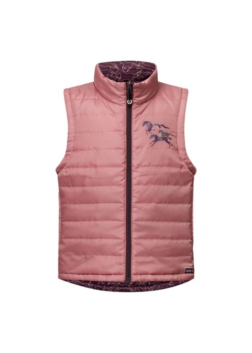 Kerrits Kids' Round Up Reversible Quilted Vest - Vineyard Full Gallop
