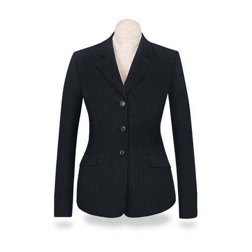 SALE RACK: RJ Classics Women's Monterey Show Coat - 6 Regular - Black Pinstripe