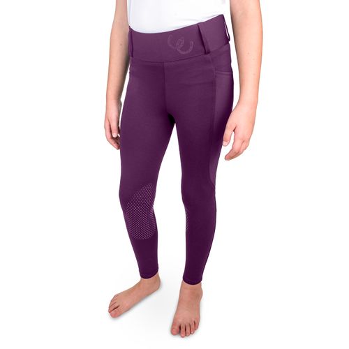 Equistar Kids' Active Rider Performance Tights - Purple Pop