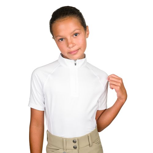 Romfh Kids' 1/4 Zip Short Sleeve Sun Shirt - White