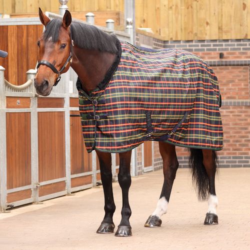 Shires Tempest Plus Lite Stable Rug - Green Tartan