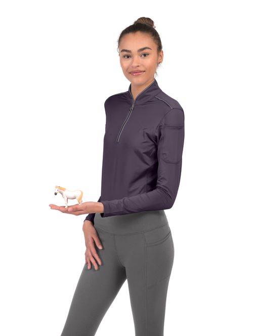 Chestnut Bay Women's Performance Rider SkyCool Long Sleeve Shirt - Nightshade