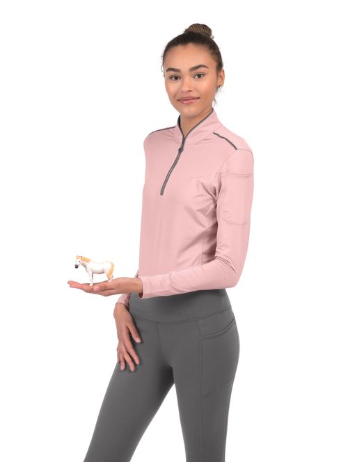 Chestnut Bay Women's Performance Rider SkyCool Long Sleeve Shirt - Blush