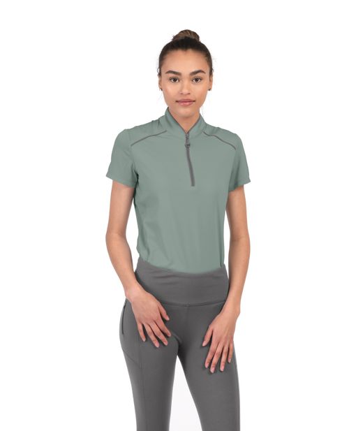 Chestnut Bay Women's Performance Rider SkyCool Sport Short Sleeve Shirt - Sage