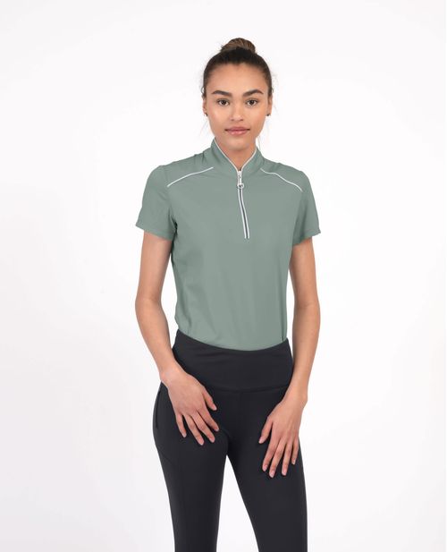 Chestnut Bay Women's Performance Rider SkyCool Sport Short Sleeve Shirt - Sage (2023)