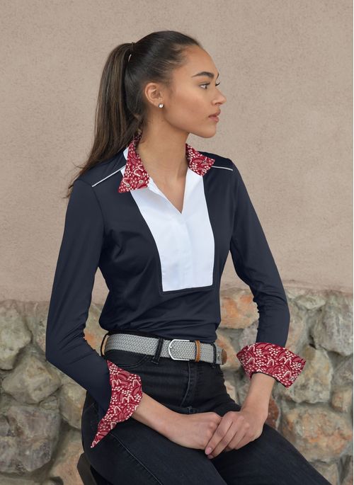 Chestnut Bay Women's SkyCool Liberty Long Sleeve Show Shirt - Nightsky