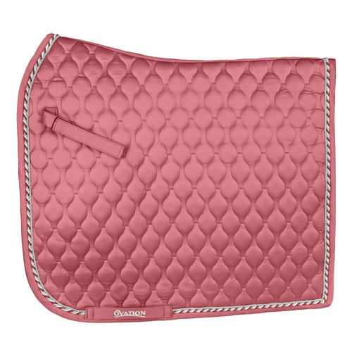 Ovation Quilted Satin Dressage Saddle Pad - Muted Clay