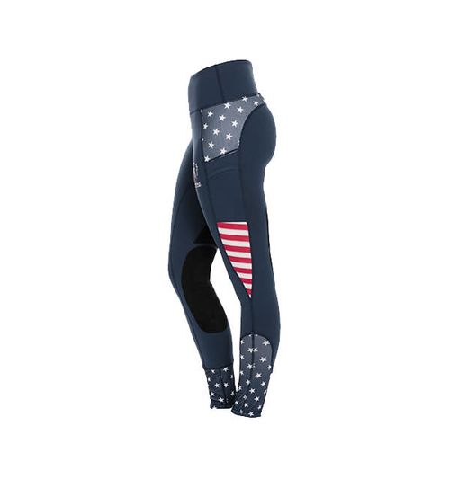 READY TO SHIP: Horseware Women's USA Riding Tights - XX Small - Navy