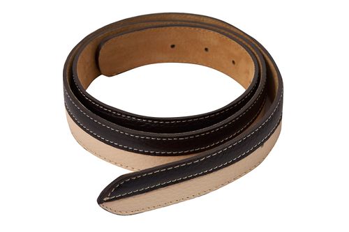 READY TO SHIP: Alessandro Albanese Bicolor Belt - 80cm - Tan/Brown