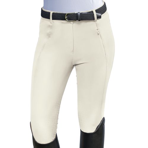 READY TO SHIP: Ovation Women's Altitude Kool-X Knee Patch Breeches - 28 - Neutral Beige