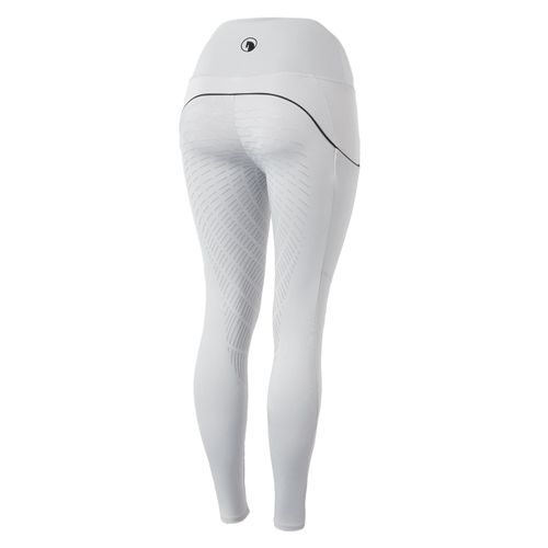 READY TO SHIP: Horze Women's Nicki Breathable Technical Full Seat Tights - EU 40/US 28 - Pebble Grey