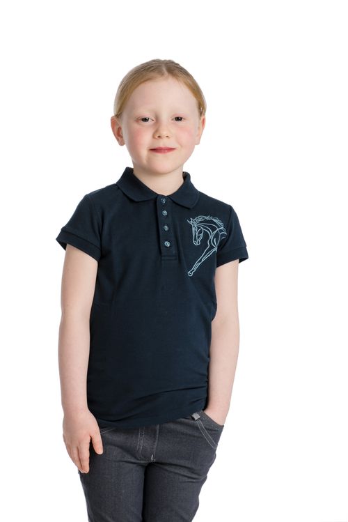 READY TO SHIP: Horseware Kids' Flamboro Polo - 11-12 years - Navy