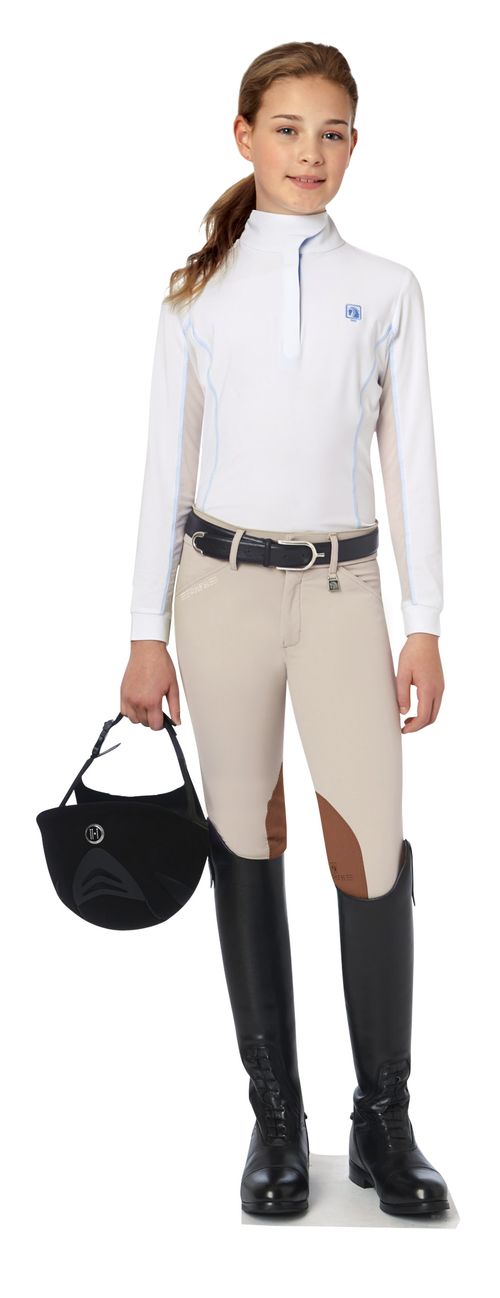 READY TO SHIP: Romfh Kids' Sarafina Knee Patch Breech - 16 - Classic Beige