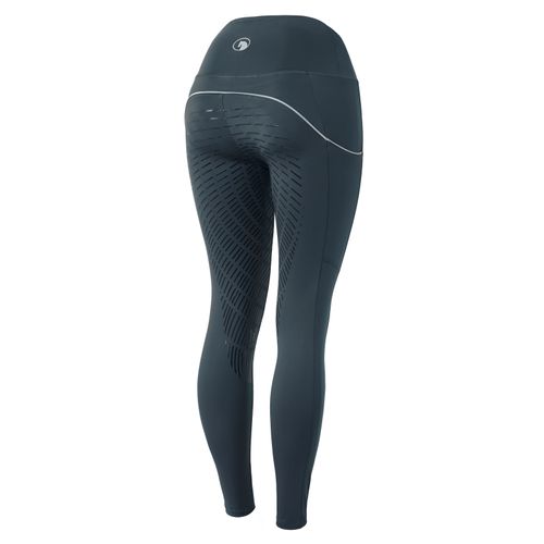 READY TO SHIP: Horze Women's Nicki Breathable Technical Full Seat Tights - EU 34/US 22 - Obscure Night Dark Blue