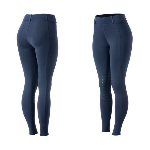 Equinavia Women's Classic Knee Patch Riding Tights - Deep Blue