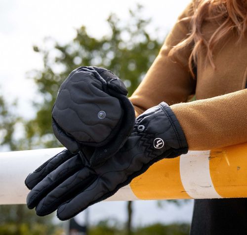 Horze Noa Fleece Lined Winter Gloves - Caviar