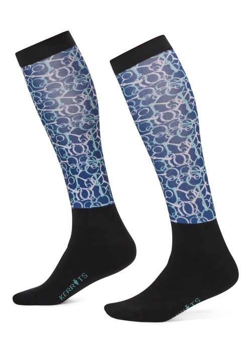 Kerrits Kids' Dual Zone Boot Socks - Lapis Snaffle Symphony