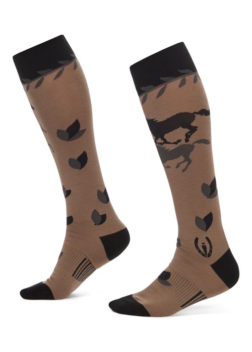 Kerrits Women's On The Double Knee Hi Socks - Antler