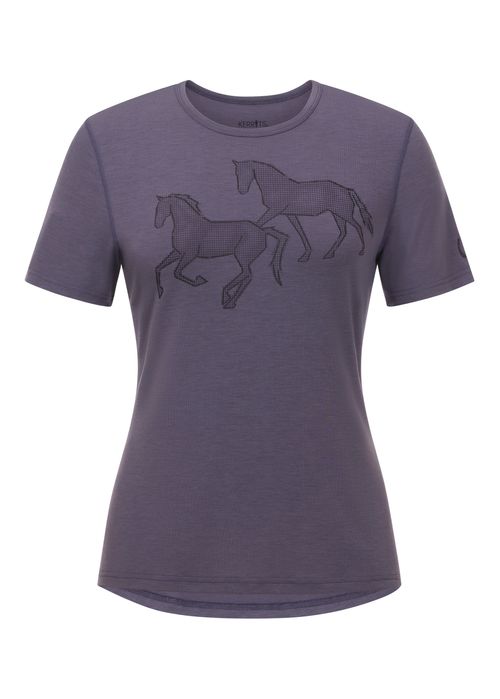 Kerrits Women's On The Double Horse Tee - Wild Orchid