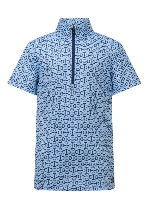 Kerrits Kids' Breeze Ice Fil Short Sleeve Shirt - Skyline Bit Of Color