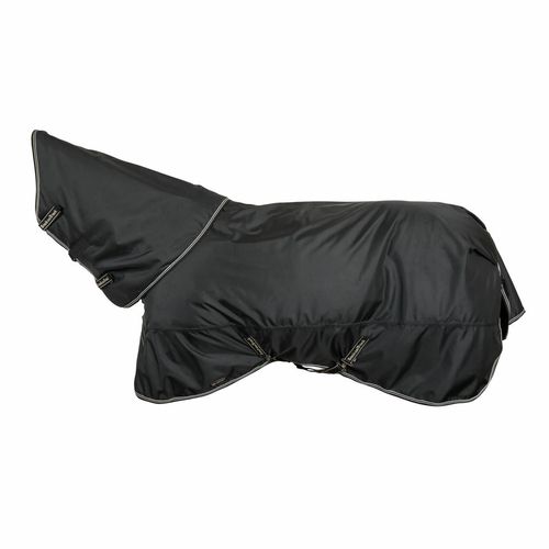 Back on Track Obsidian Turnout Blanket 150g w/Neck Cover - Black