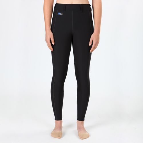 READY TO SHIP: Irideon Kids' Issential Knee Patch Tights - X Large - Black