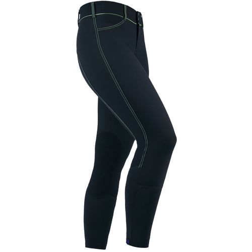 READY TO SHIP: Irideon Women's Zanzibar Knee Patch Breeches - 28 - Navy/Apple