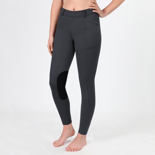 READY TO SHIP: Irideon Women's Thermasoft Knee Patch Breeches - 3X - Graphite
