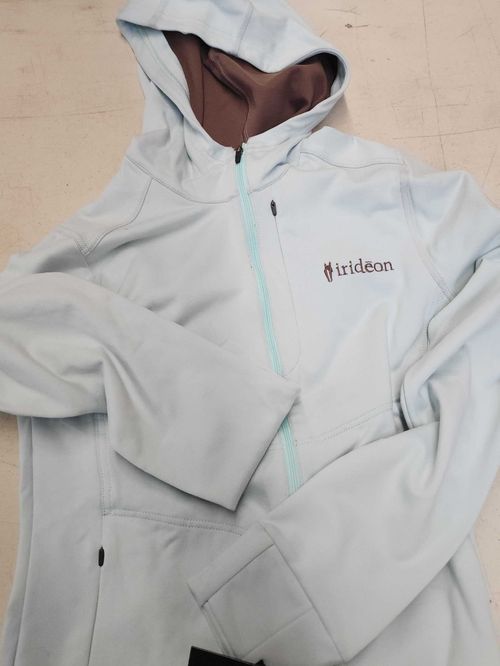 READY TO SHIP: Irideon Women's Himalayer Zip Hoodie - Medium - Taupe/Green