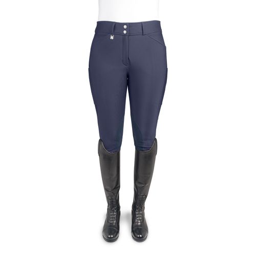 BARN BUSTER: Romfh Women's Willow Euro Knee Patch Winter Breeches - 28 Regular - Navy