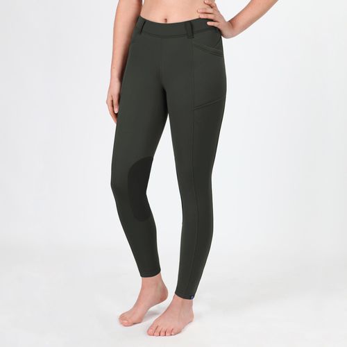 READY TO SHIP: Irideon Women's Thermasoft Knee Patch Breeches - X Small - Cavalry
