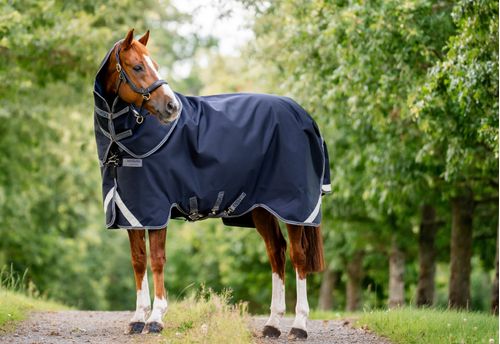 Rambo Supreme Turnout VeriLayer 450g - Navy/Thunderstorm Grey/Silver