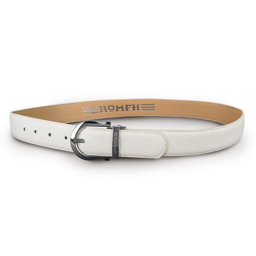 Romfh Women's Horse Shoe Buckle Belt - White