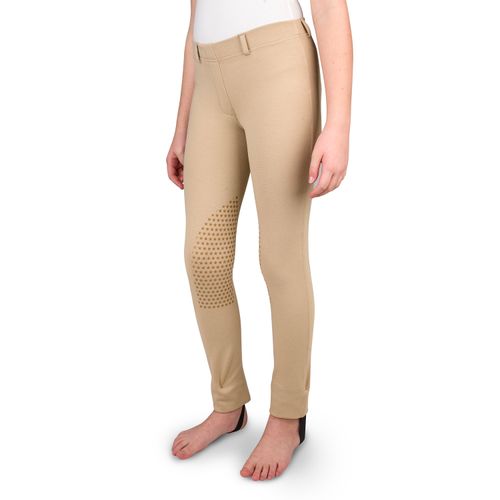 Equistar Kids' Pull On Knee Patch Jods - Show Tan