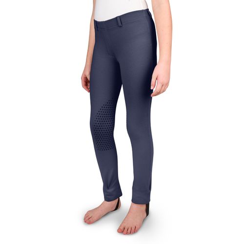 Equistar Kids' Pull On Knee Patch Jods - Navy