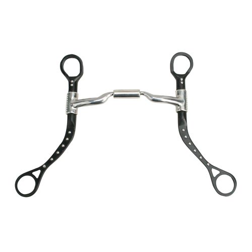 Myler Black Steel 6 3/4" Medium Shank Low Port Comfort Snaffle MB o4