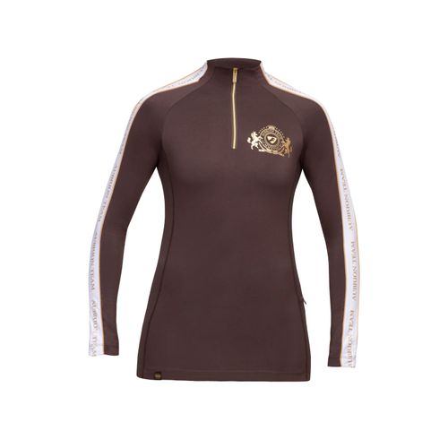 Shires Aubrion Women's Team Long Sleeve Sun Shirt - Umber