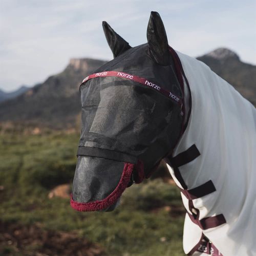 Horze Wire-Framed Fly Mask - Windsor Wine