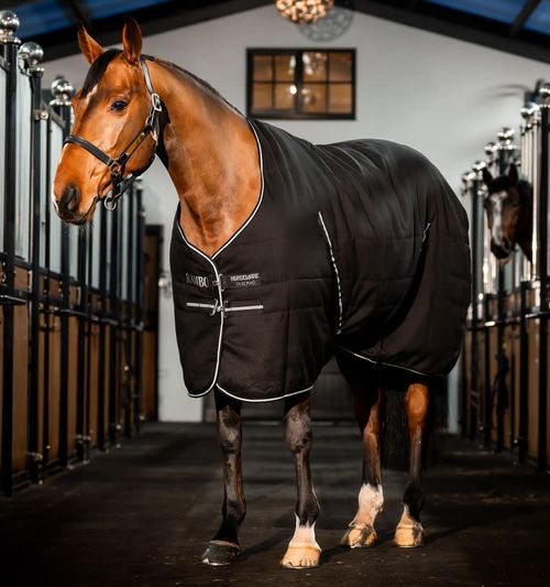 Rambo Embossed Lining Stable 200g - Black/Black/Silver