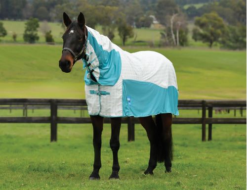 Kool Coat Cotton Airstream II Detach-A-Neck - White/Mint