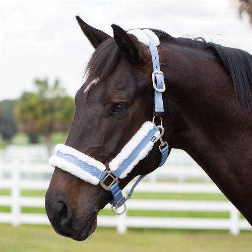 Equinavia Valkyrie Ultra Fleece Breakaway Halter - Forever Blue/White