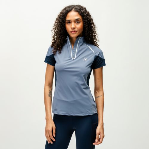 Horseware Women's Stamina Short Sleeve 1/4 Zip Top - Blue