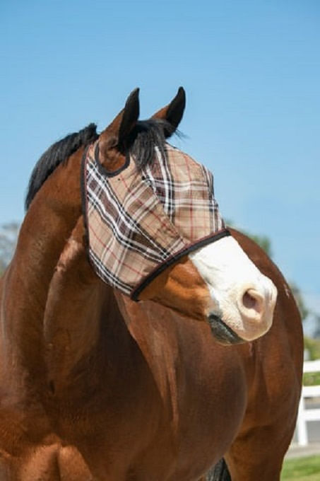 Kensington Fly Mask w/Web Trim & Dual Ear Holes - Deluxe Black