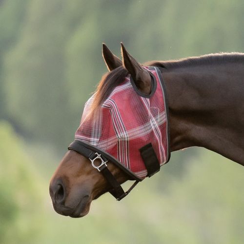 Kensington Fly Mask w/Web Trim & Dual Ear Holes - Merlot