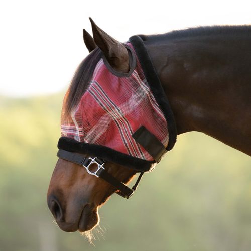 Kensington Fly Mask w/Fleece Trim & Dual Ear Holes - Merlot