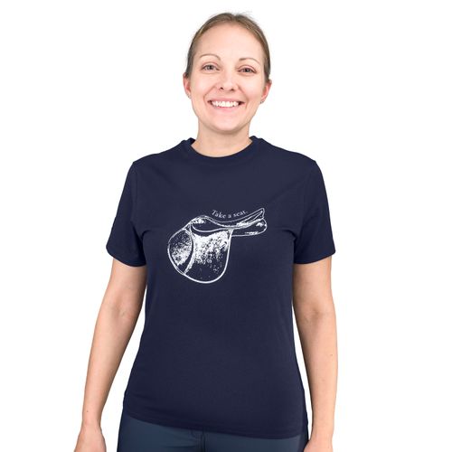 Ovation Women's Take A Seat Graphic Tee - Navy