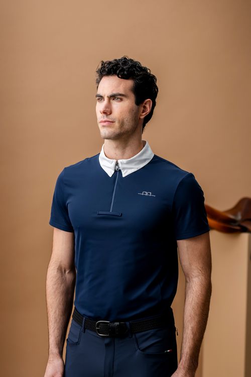 Alessandro Albanese Men's Gabrio Competition Shirt - Navy