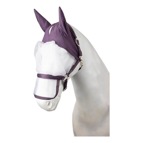 Horze 2 in 1 Halter & Fly Mask - Black Plum