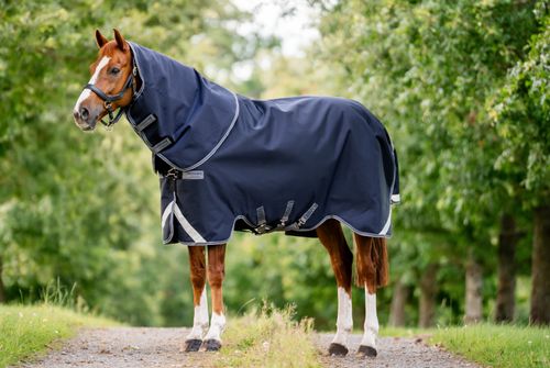 Rambo 1680D Plus Turnout 100g - Navy/Thunderstorm Grey/Silver
